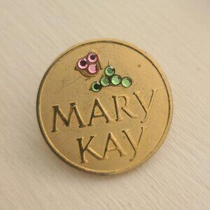 Mary Kay Cosmetics Vintage Rhinestone Lapel Pin Brooch Badge